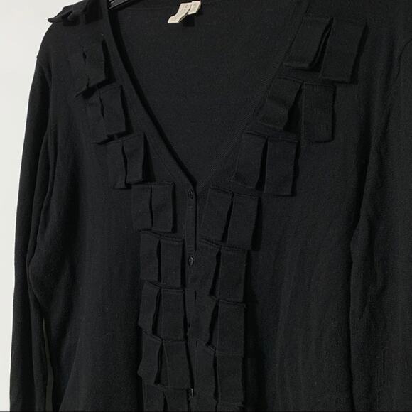 Madison V-Neck Cardigan Sweater Black XL - Picture 4 of 9